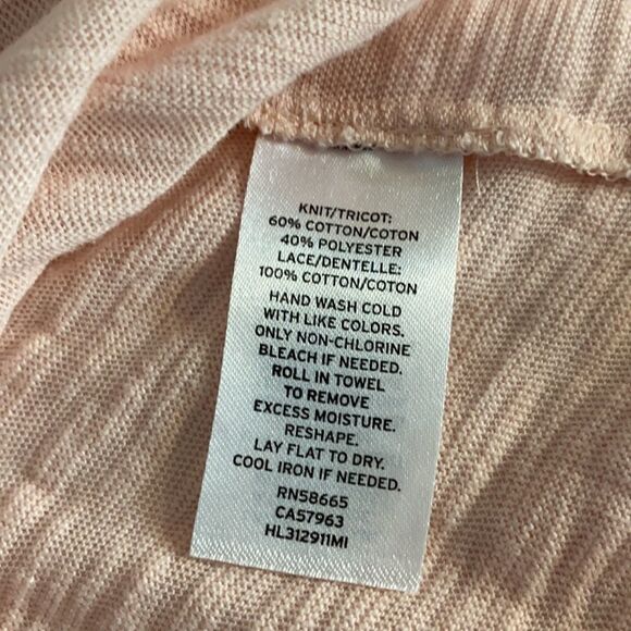 HINGE BOHO Chic Cotton Lace Trim Slub Knit Tank - Picture 6 of 6